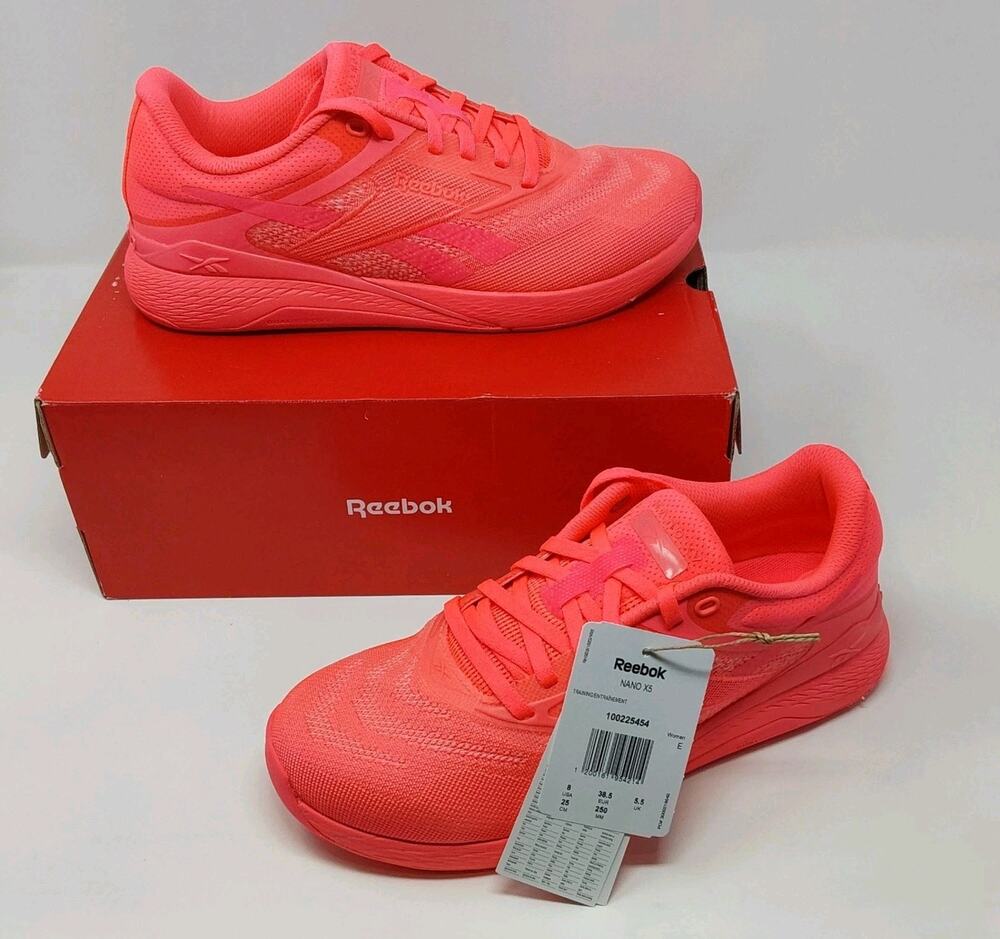Reebok Nano X5 Women's 8 Pink Training CrossFit Shoes 100225454 New in Box